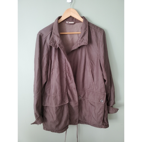 Eileen Fisher cotton brown/taupe jacket la… - Picture 1 of 13